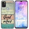 Funda Gel Tpu para Umidigi A9 Pro diseño Madera 01 Dibujos