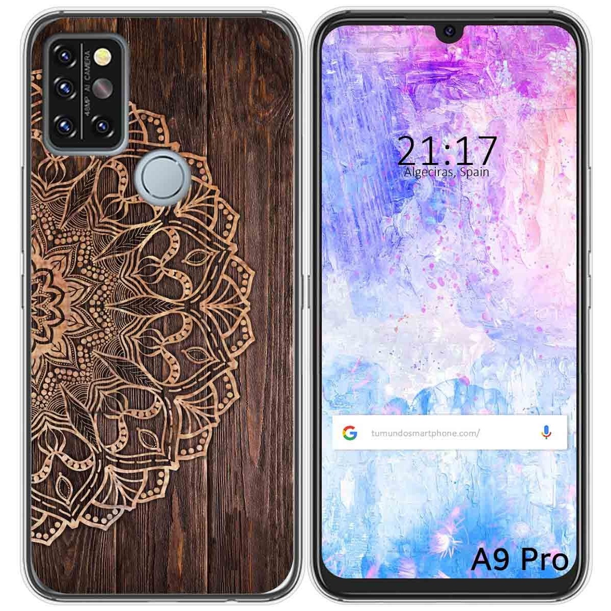 Funda Gel Tpu para Umidigi A9 Pro diseño Madera 06 Dibujos