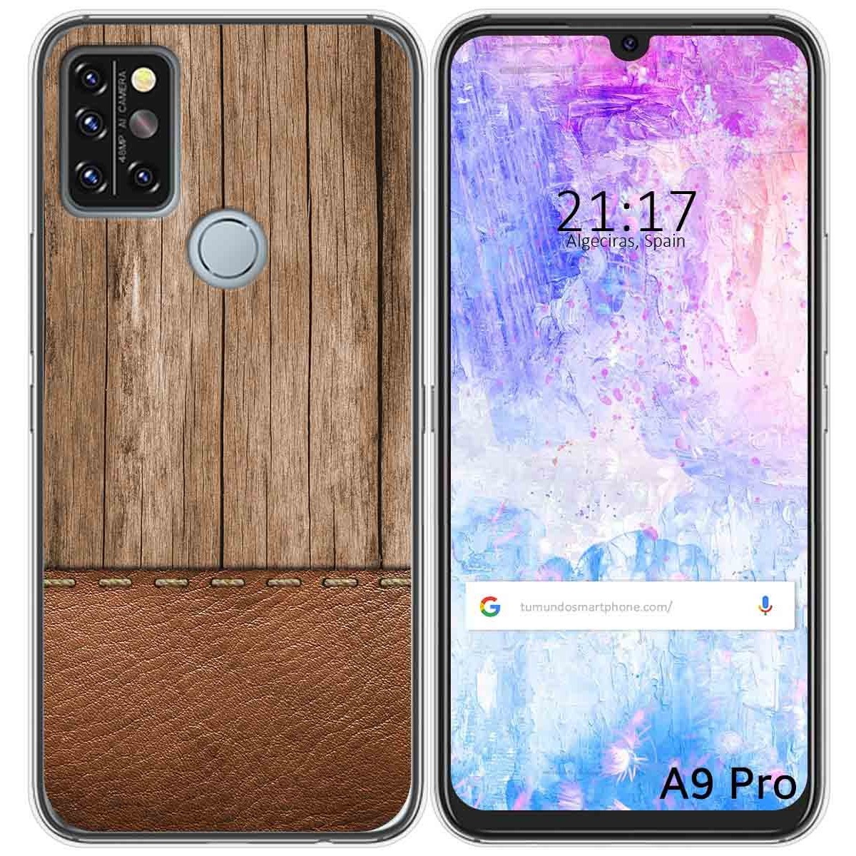 Funda Gel Tpu para Umidigi A9 Pro diseño Madera 09 Dibujos