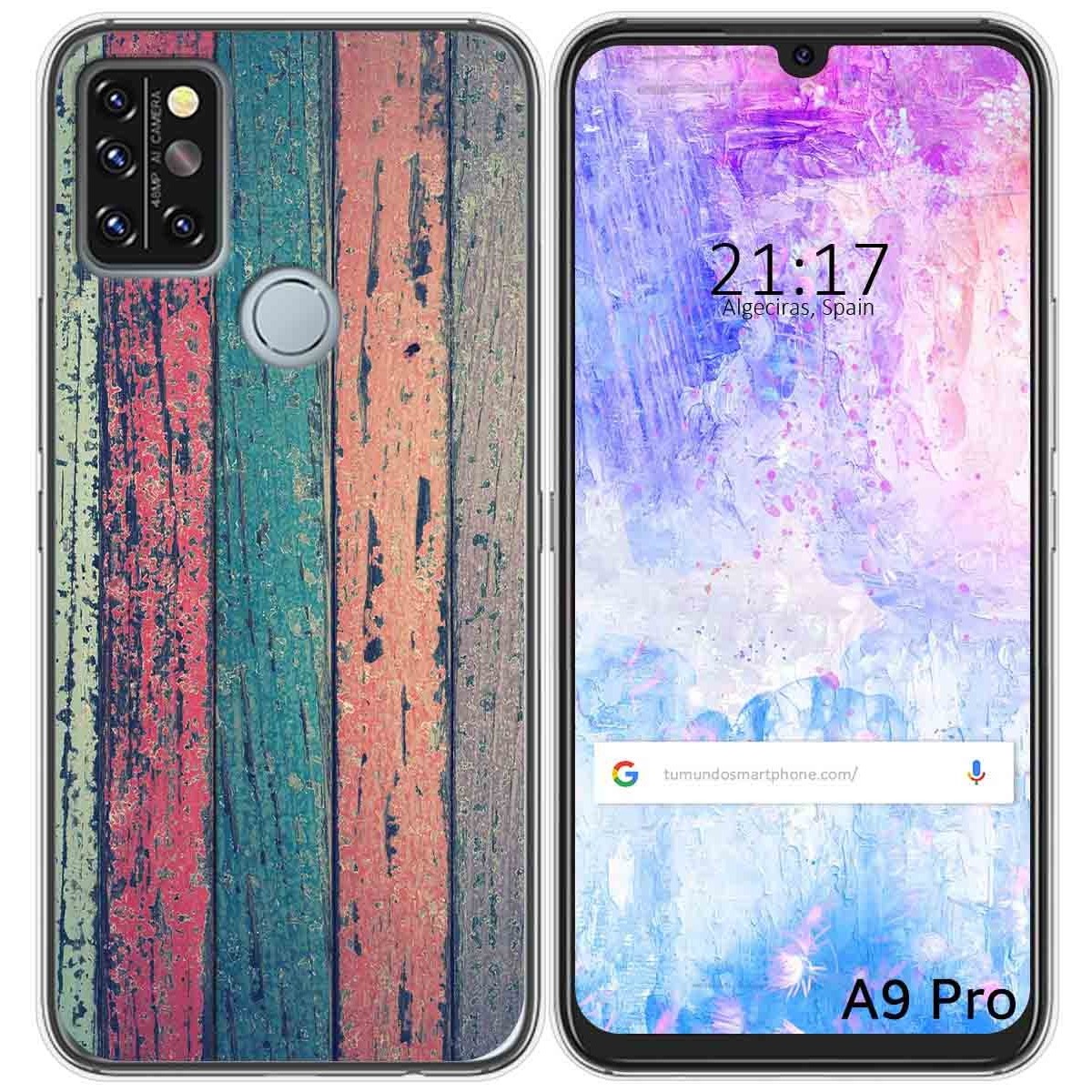 Funda Gel Tpu para Umidigi A9 Pro diseño Madera 10 Dibujos