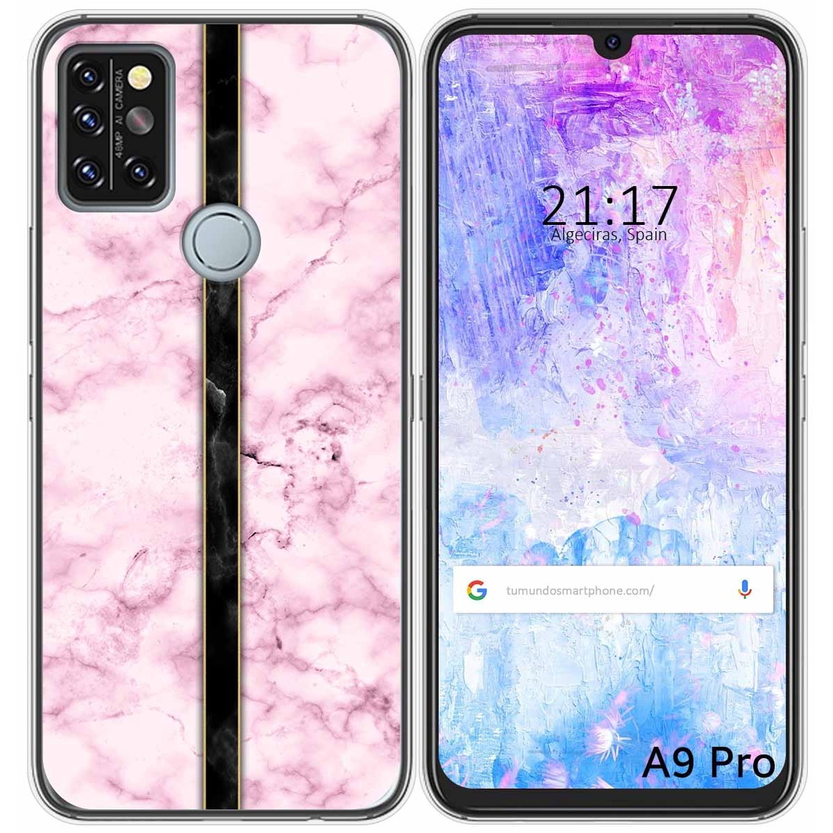 Funda Gel Tpu para Umidigi A9 Pro diseño Mármol 04 Dibujos