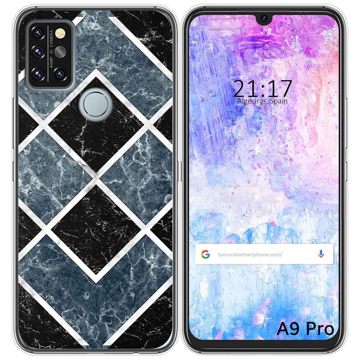 Funda Gel Tpu para Umidigi A9 Pro diseño Mármol 06 Dibujos