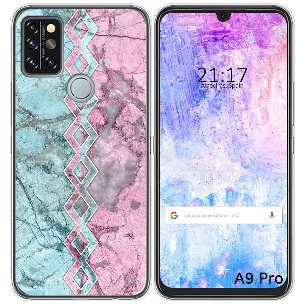 Funda Gel Tpu para Umidigi A9 Pro diseño Mármol 08 Dibujos