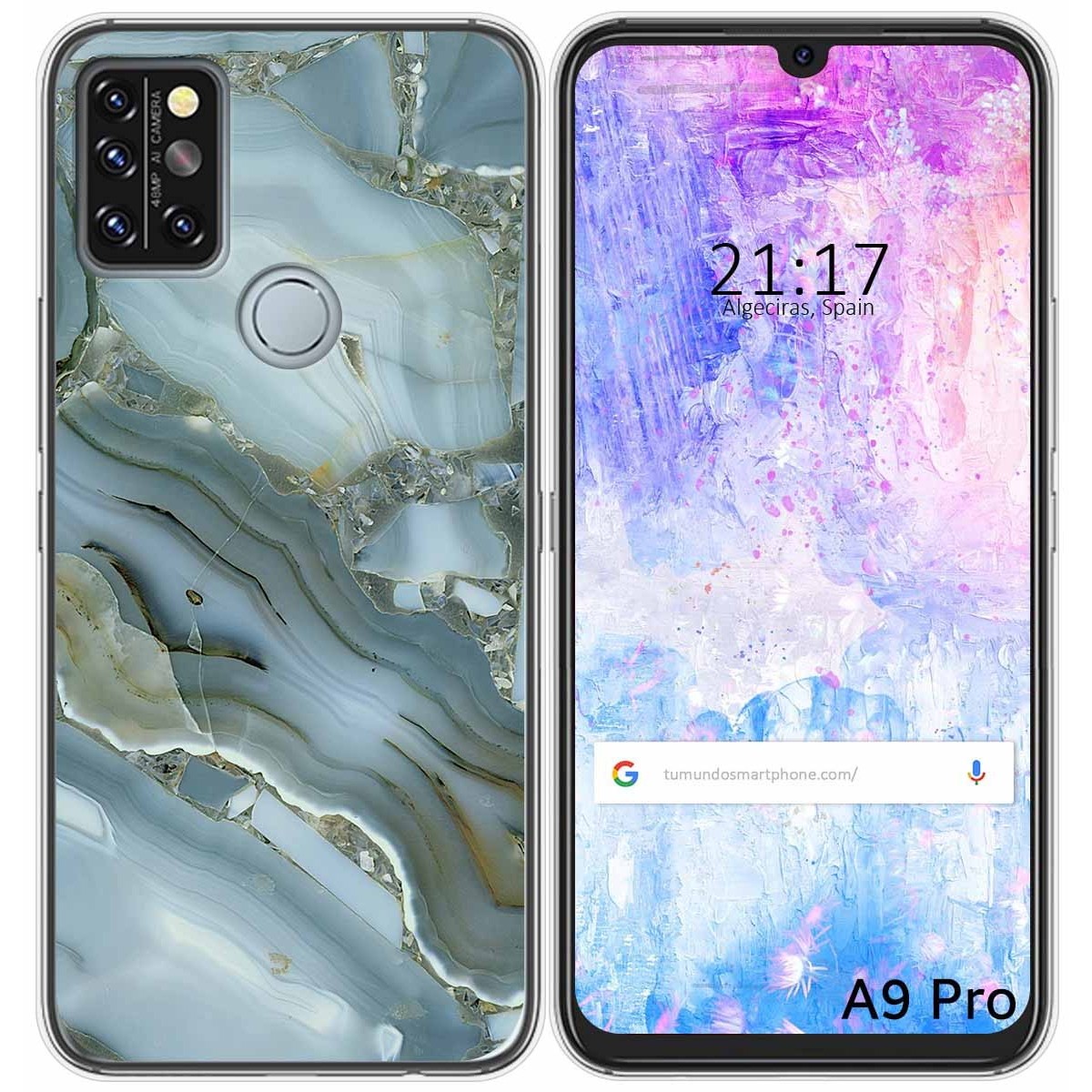 Funda Gel Tpu para Umidigi A9 Pro diseño Mármol 09 Dibujos