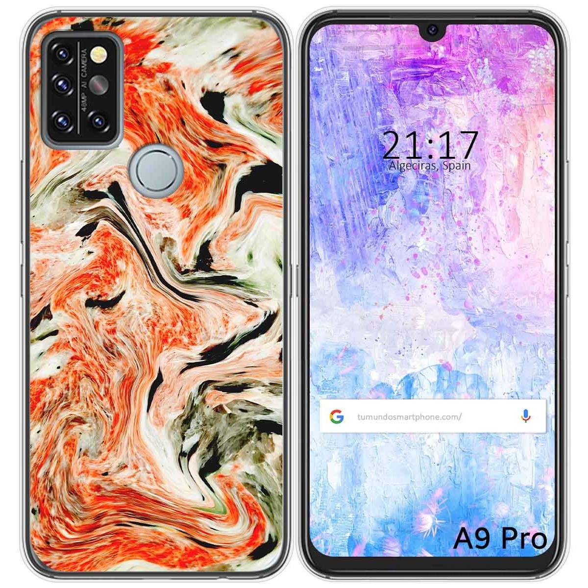 Funda Gel Tpu para Umidigi A9 Pro diseño Mármol 12 Dibujos