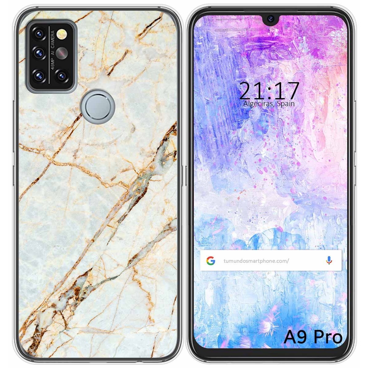 Funda Gel Tpu para Umidigi A9 Pro diseño Mármol 13 Dibujos