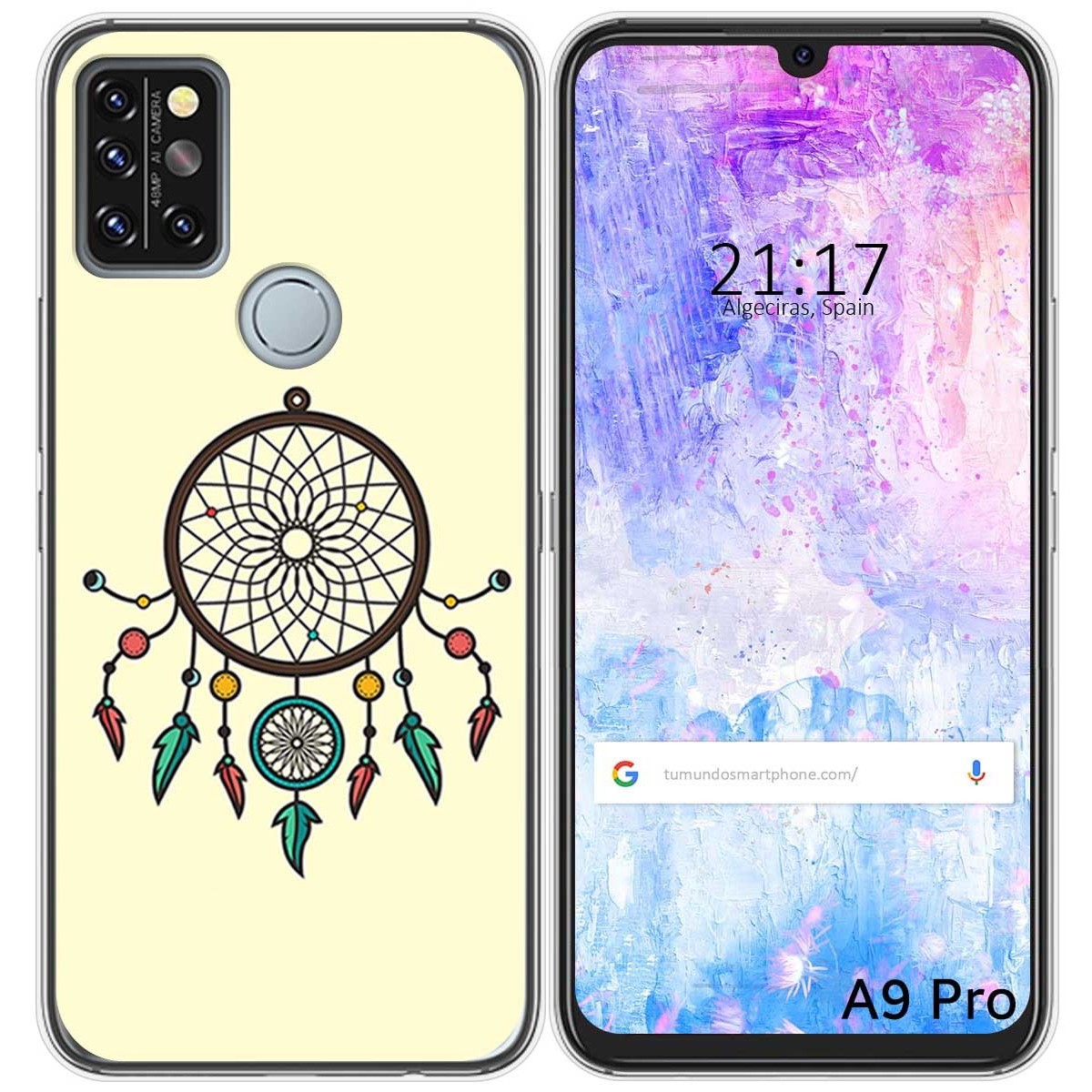 Funda Gel Tpu para Umidigi A9 Pro diseño Atrapasueños Dibujos