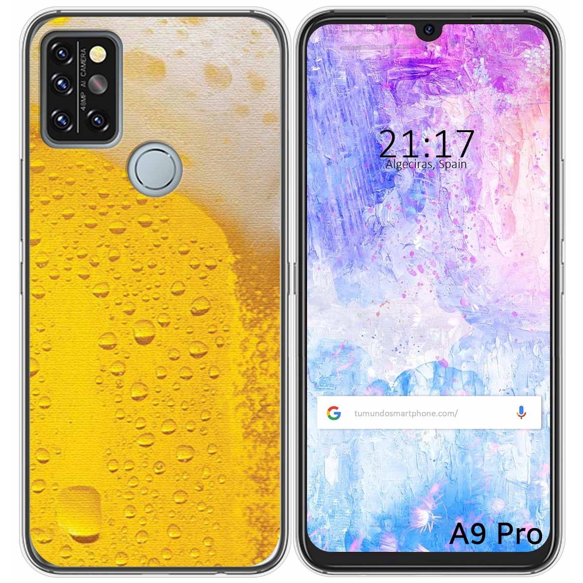 Funda Gel Tpu para Umidigi A9 Pro diseño Cerveza Dibujos