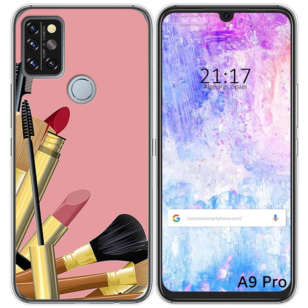 Funda Gel Tpu para Umidigi A9 Pro diseño Brochas Dibujos