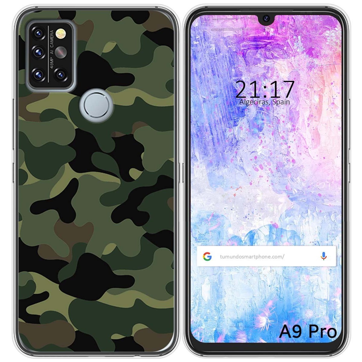 Funda Gel Tpu para Umidigi A9 Pro diseño Camuflaje Dibujos