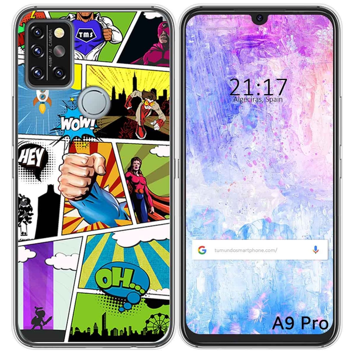 Funda Gel Tpu para Umidigi A9 Pro diseño Comic Dibujos
