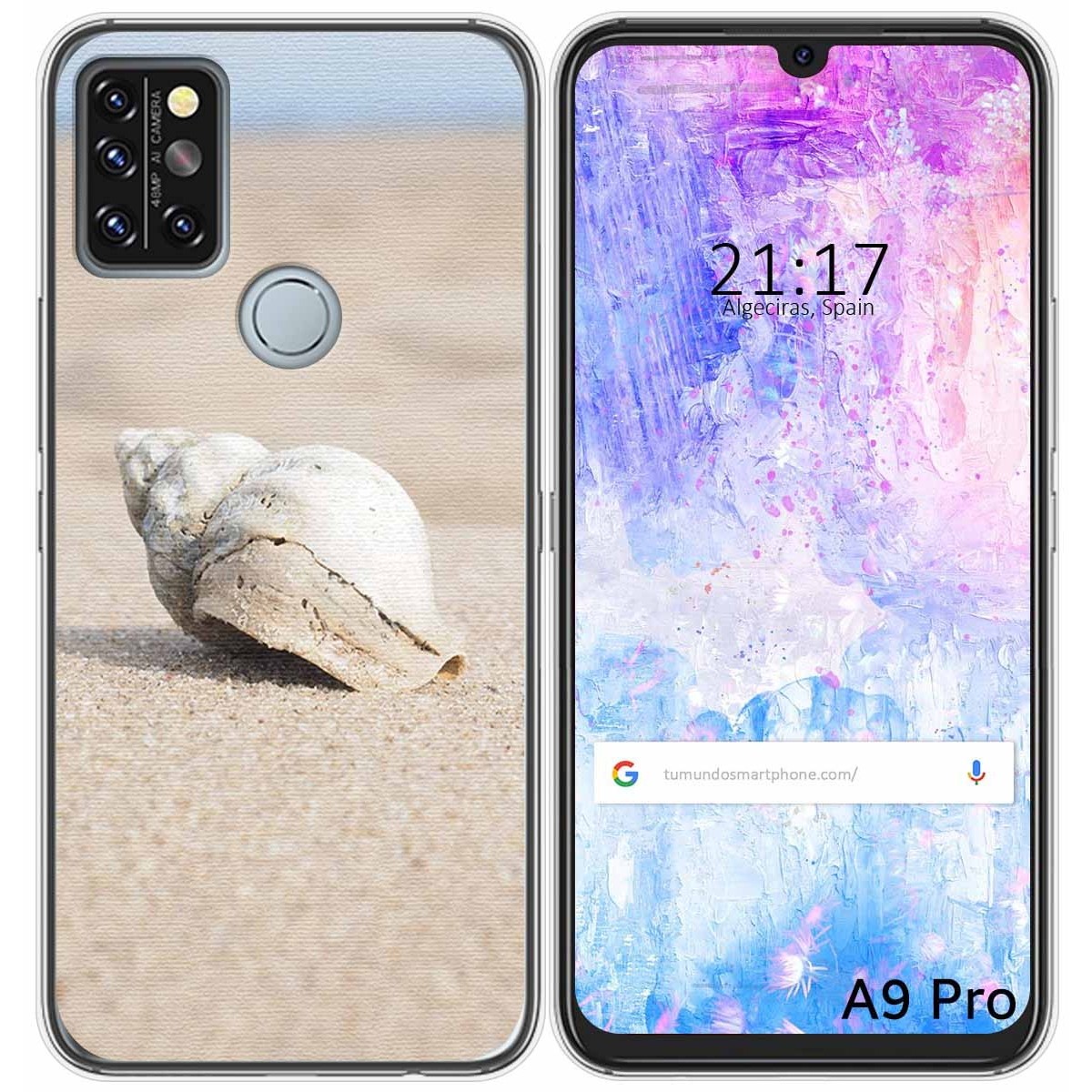 Funda Gel Tpu para Umidigi A9 Pro diseño Concha Dibujos