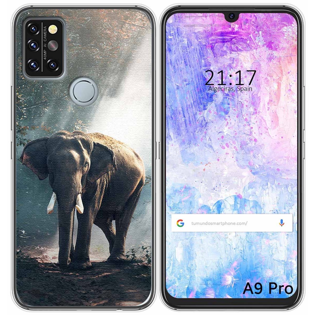 Funda Gel Tpu para Umidigi A9 Pro diseño Elefante Dibujos