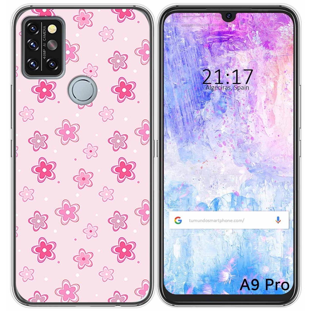 Funda Gel Tpu para Umidigi A9 Pro diseño Flores Dibujos