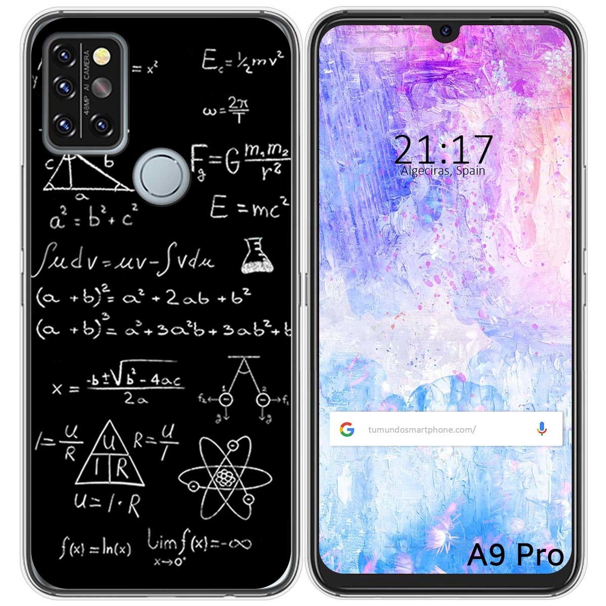 Funda Gel Tpu para Umidigi A9 Pro diseño Formulas Dibujos