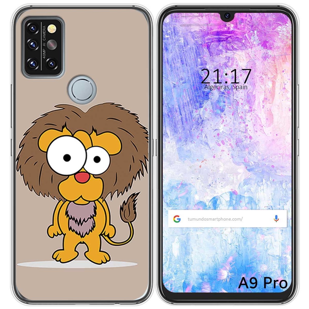 Funda Gel Tpu para Umidigi A9 Pro diseño Leon Dibujos