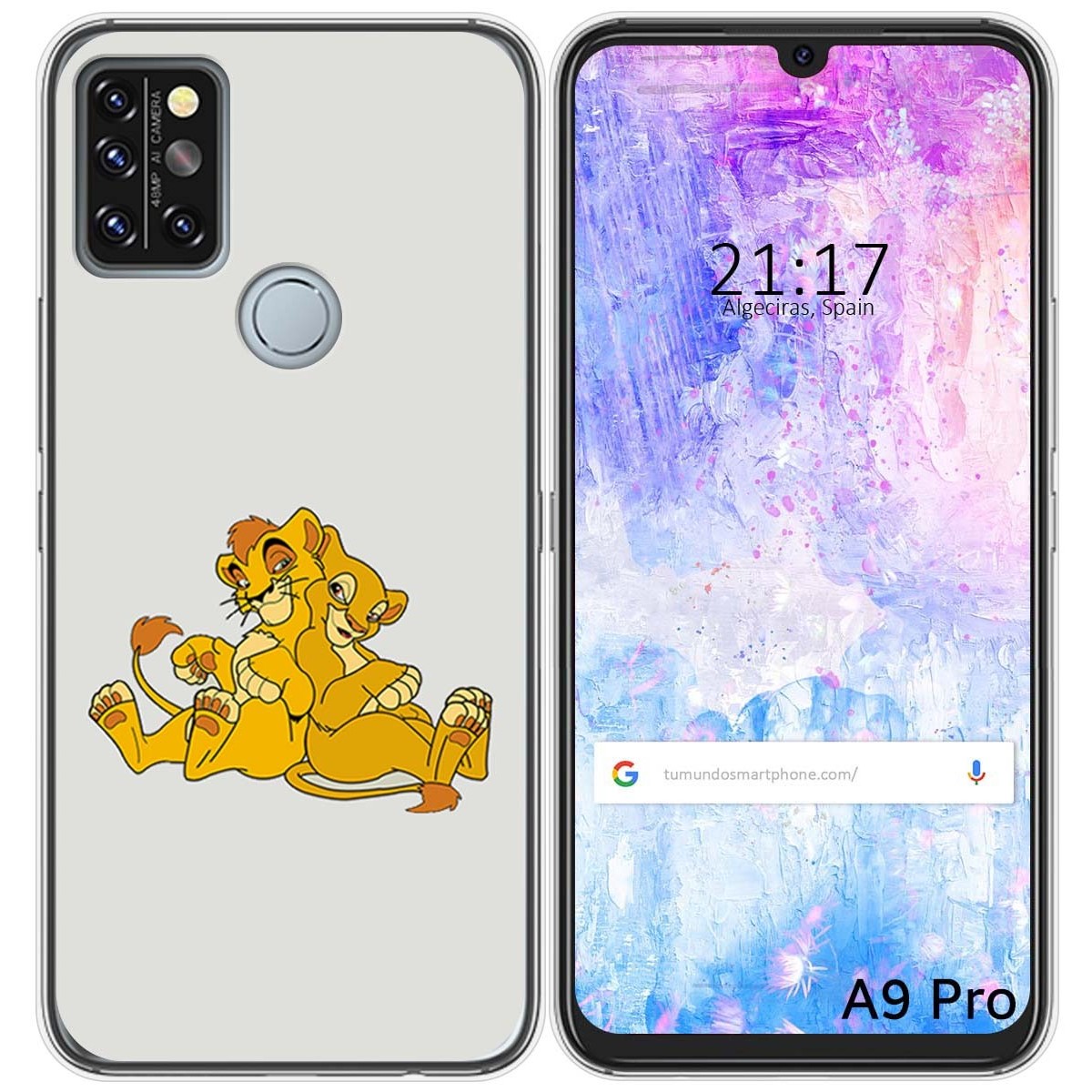 Funda Gel Tpu para Umidigi A9 Pro diseño Leones Dibujos