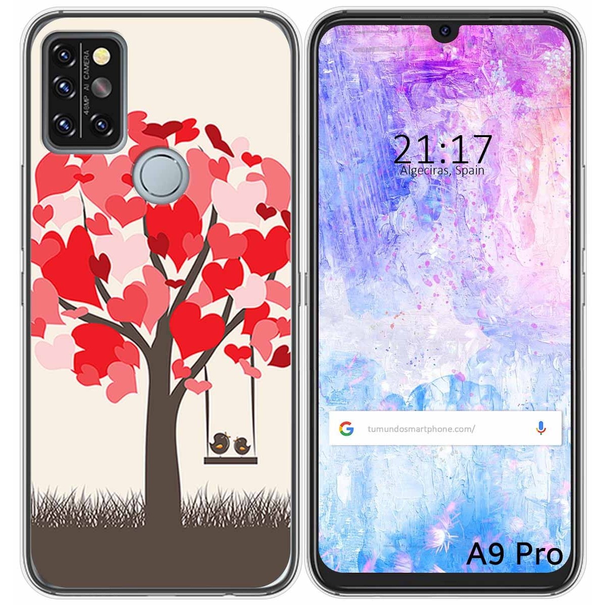 Funda Gel Tpu para Umidigi A9 Pro diseño Pajaritos Dibujos