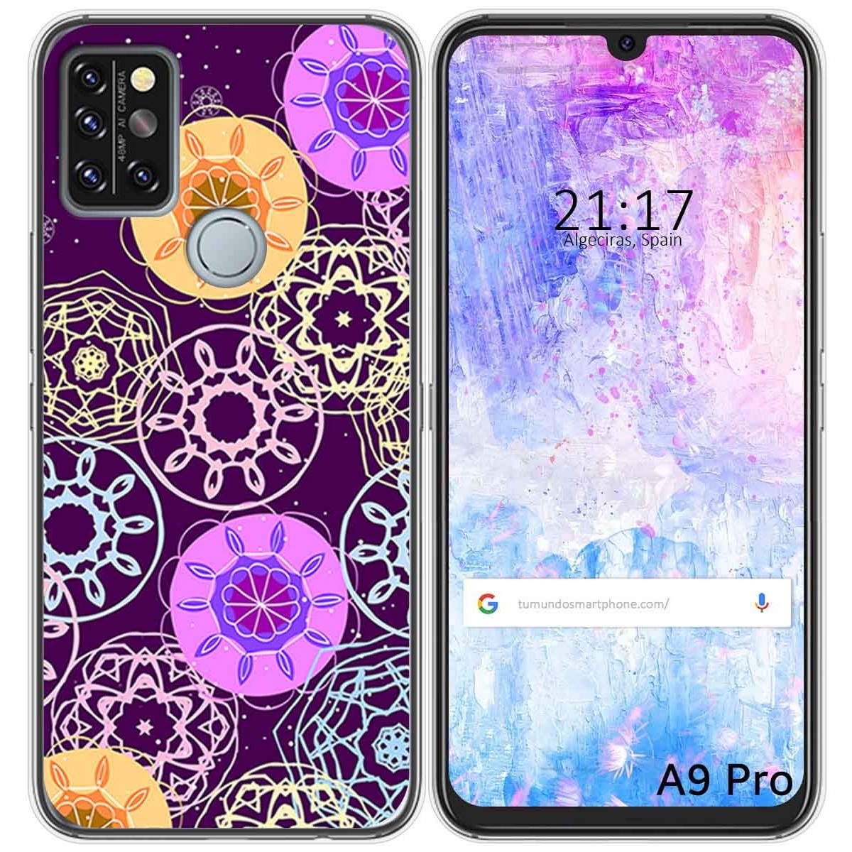 Funda Gel Tpu para Umidigi A9 Pro diseño Radial Dibujos
