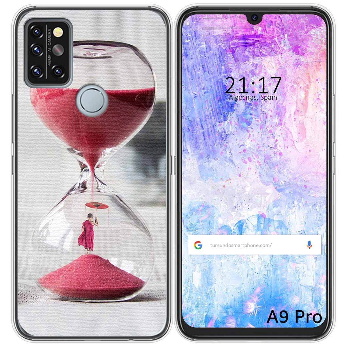Funda Gel Tpu para Umidigi A9 Pro diseño Reloj Dibujos