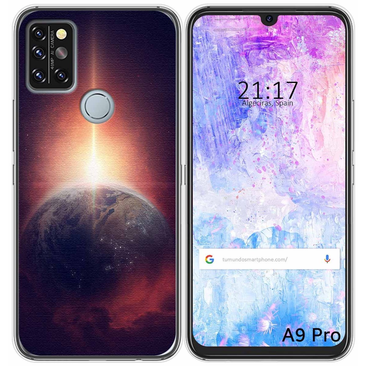 Funda Gel Tpu para Umidigi A9 Pro diseño Tierra Dibujos