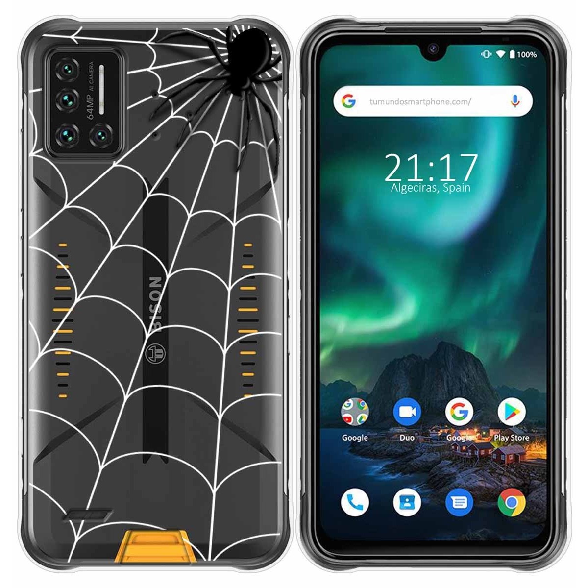 Funda Gel Transparente para Umidigi Bison diseño Araña Dibujos