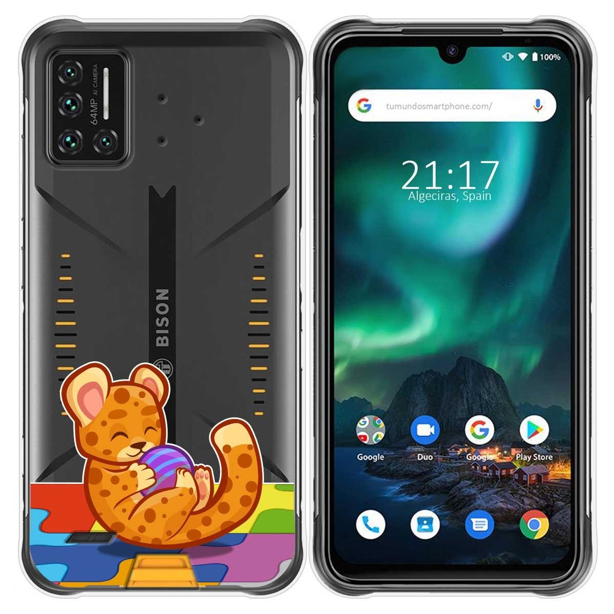 Funda Gel Transparente para Umidigi Bison diseño Leopardo Dibujos