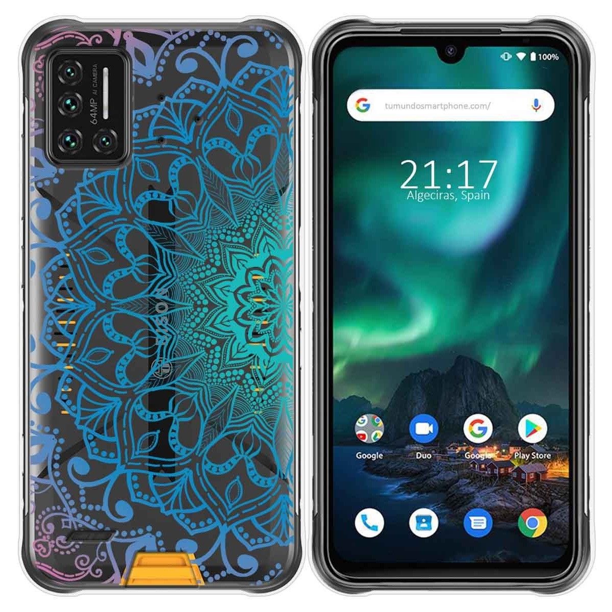 Funda Gel Transparente para Umidigi Bison diseño Mandala Dibujos