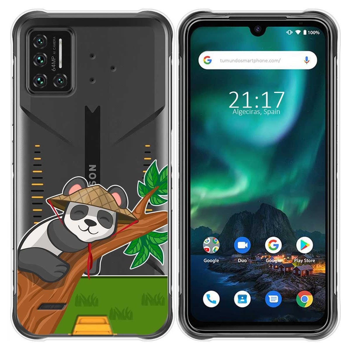 Funda Gel Transparente para Umidigi Bison diseño Panda Dibujos