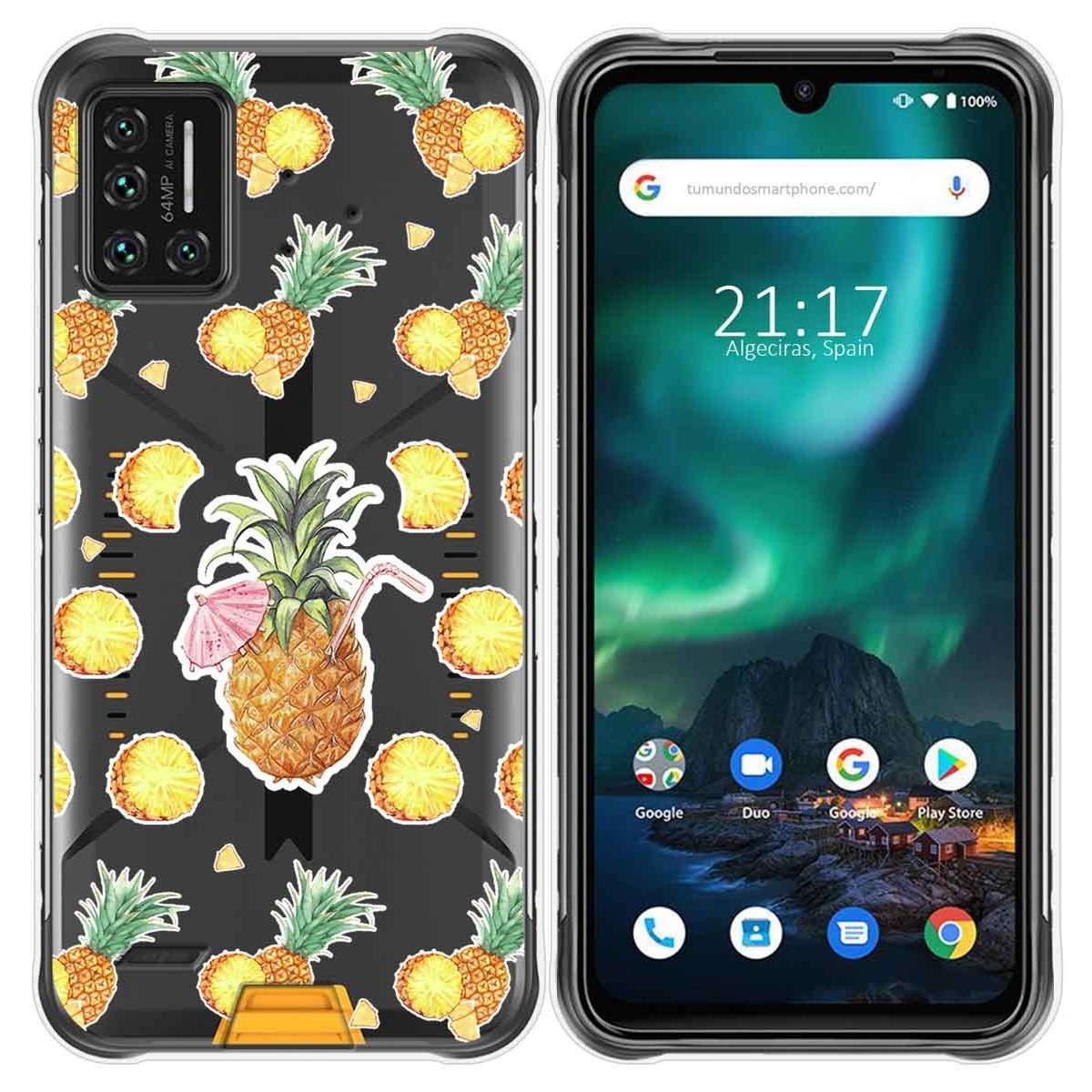 Funda Gel Transparente para Umidigi Bison diseño Piña Dibujos