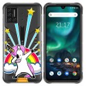 Funda Gel Transparente para Umidigi Bison diseño Unicornio Dibujos
