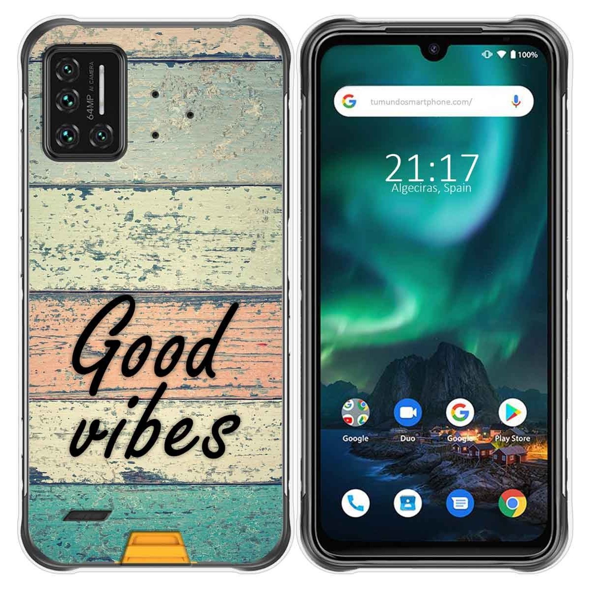 Funda Gel Tpu para Umidigi Bison diseño Madera 01 Dibujos