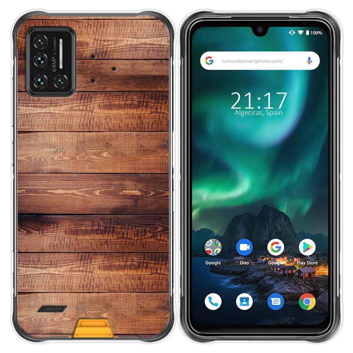 Funda Gel Tpu para Umidigi Bison diseño Madera 02 Dibujos