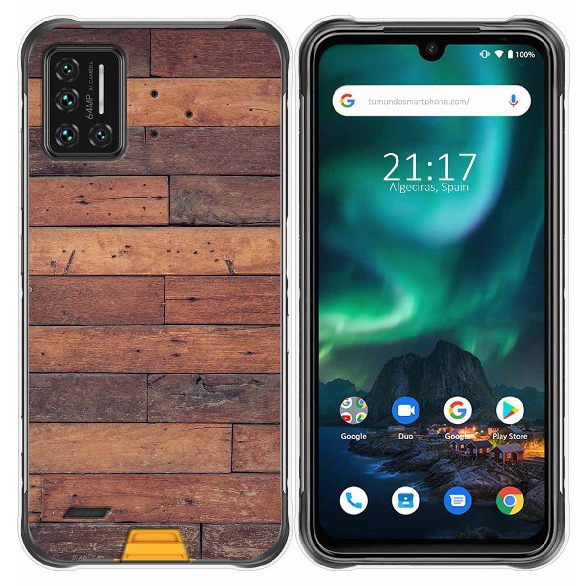 Funda Gel Tpu para Umidigi Bison diseño Madera 03 Dibujos