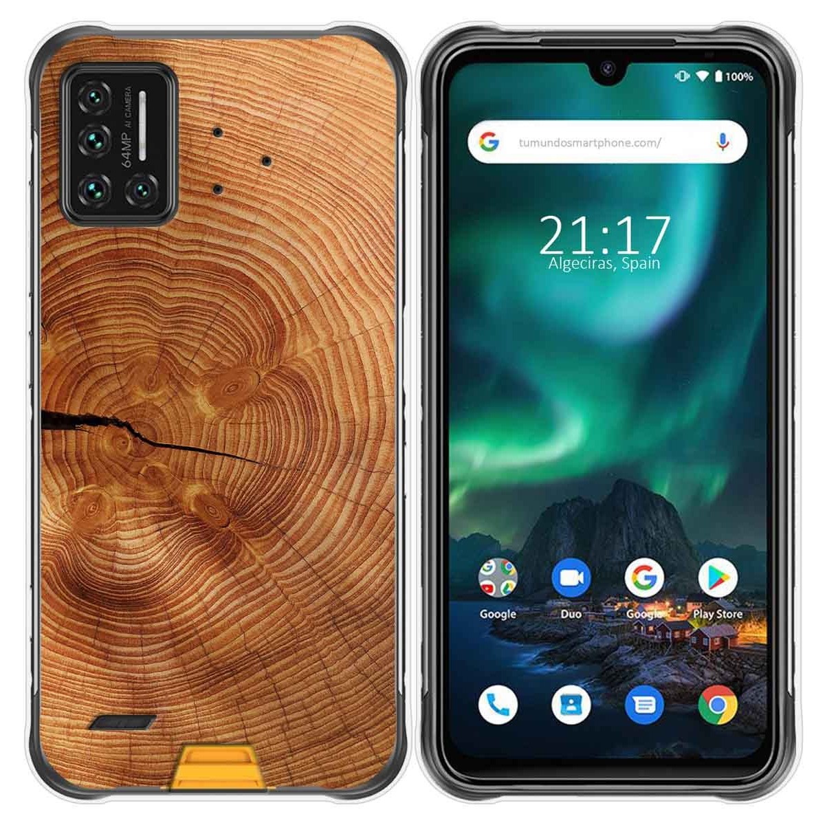 Funda Gel Tpu para Umidigi Bison diseño Madera 04 Dibujos