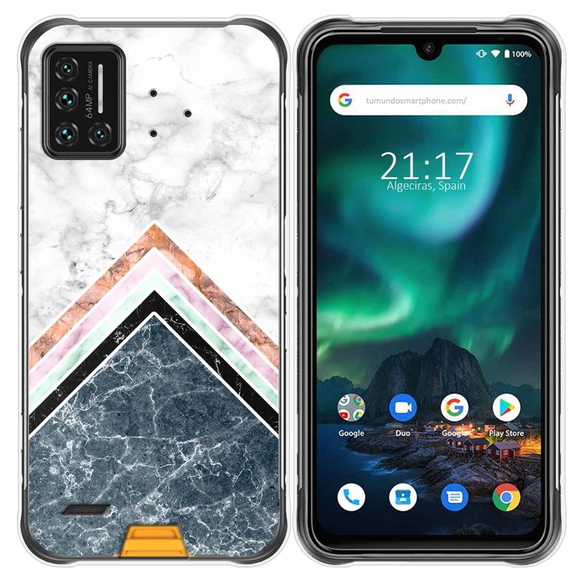 Funda Gel Tpu para Umidigi Bison diseño Mármol 05 Dibujos