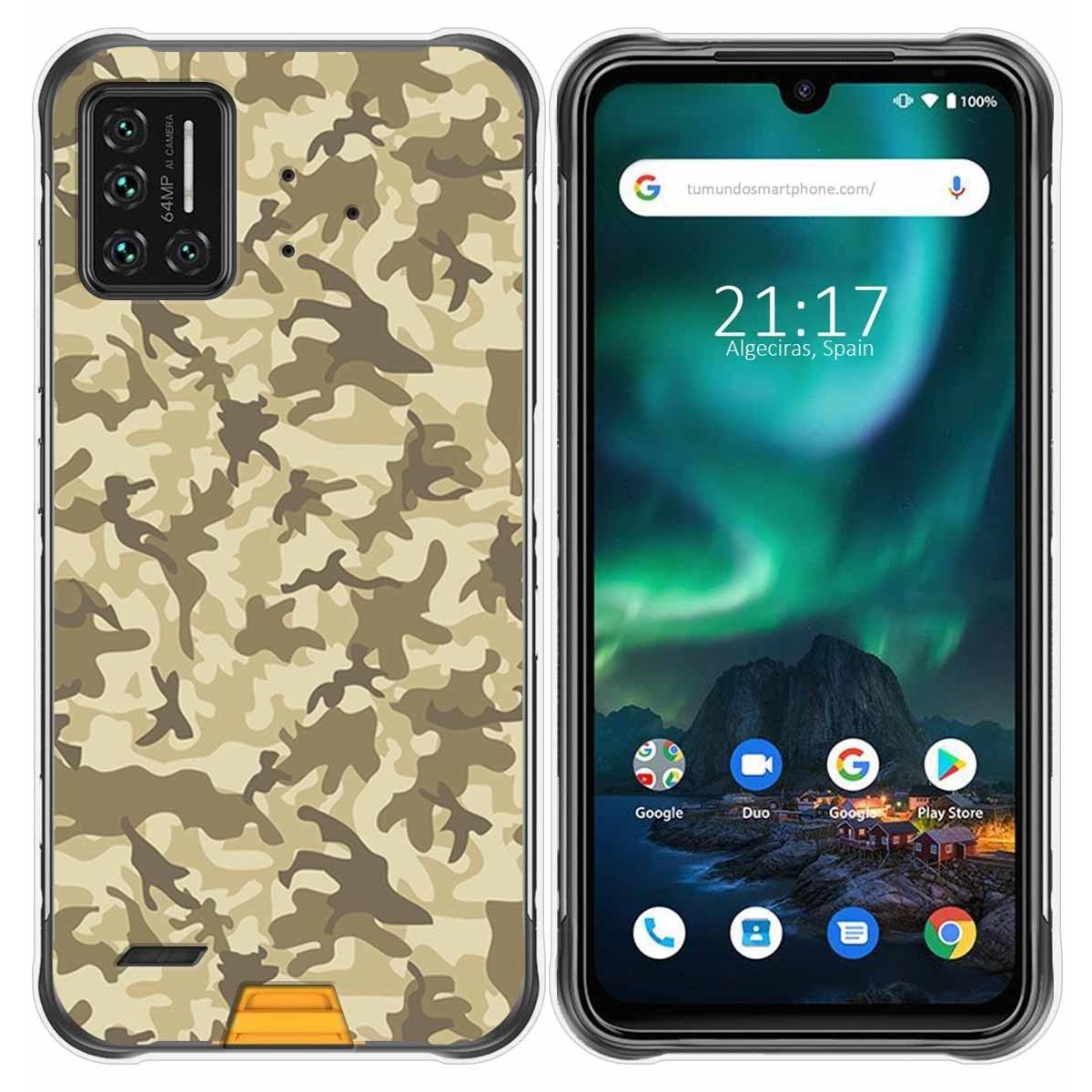 Funda Gel Tpu para Umidigi Bison diseño Sand Camuflaje Dibujos
