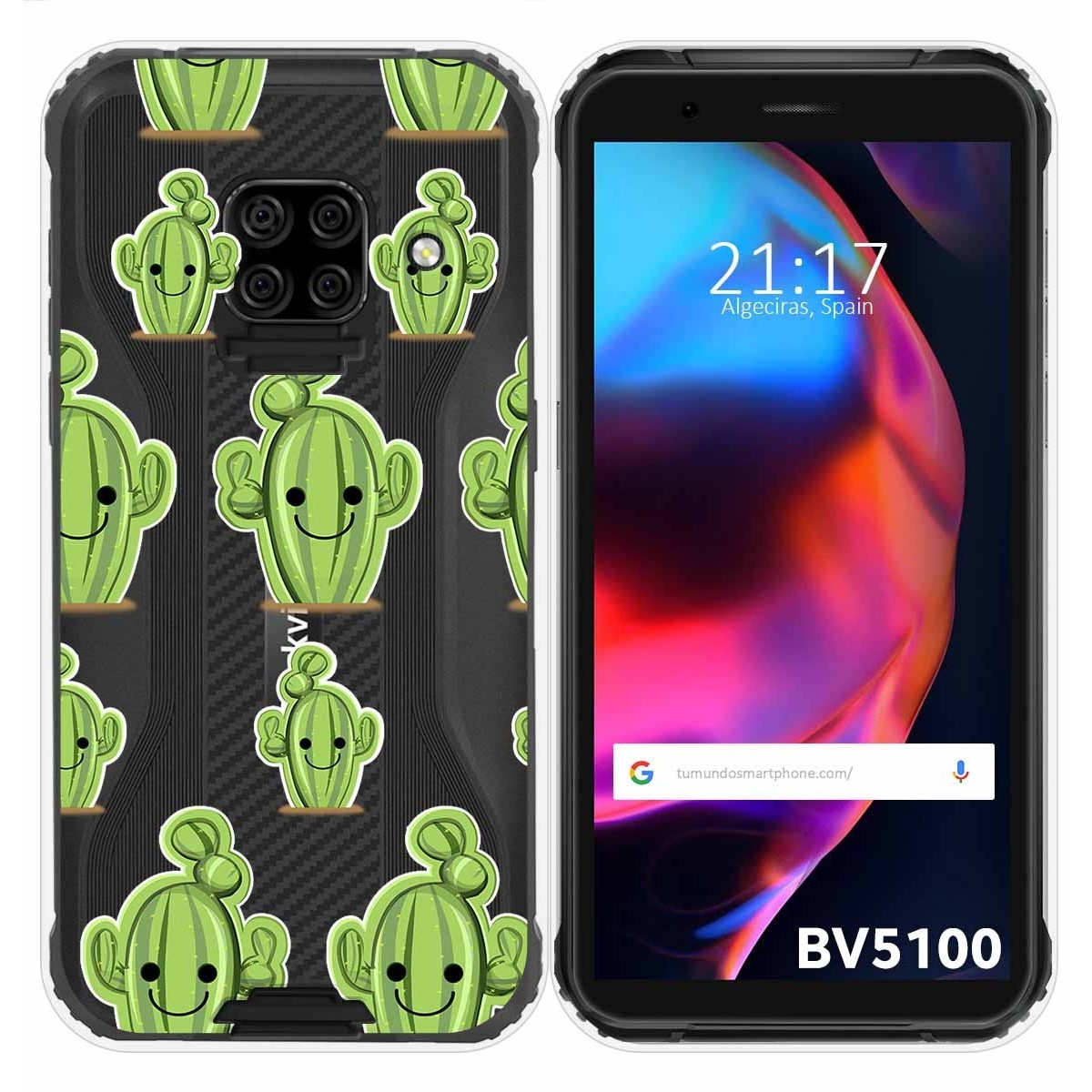 Funda Gel Transparente para Blackview BV5100 / BV5100 Pro diseño Cactus Dibujos