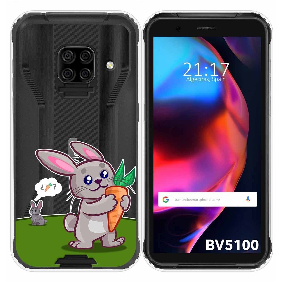 Funda Gel Transparente para Blackview BV5100 / BV5100 Pro diseño Conejo Dibujos