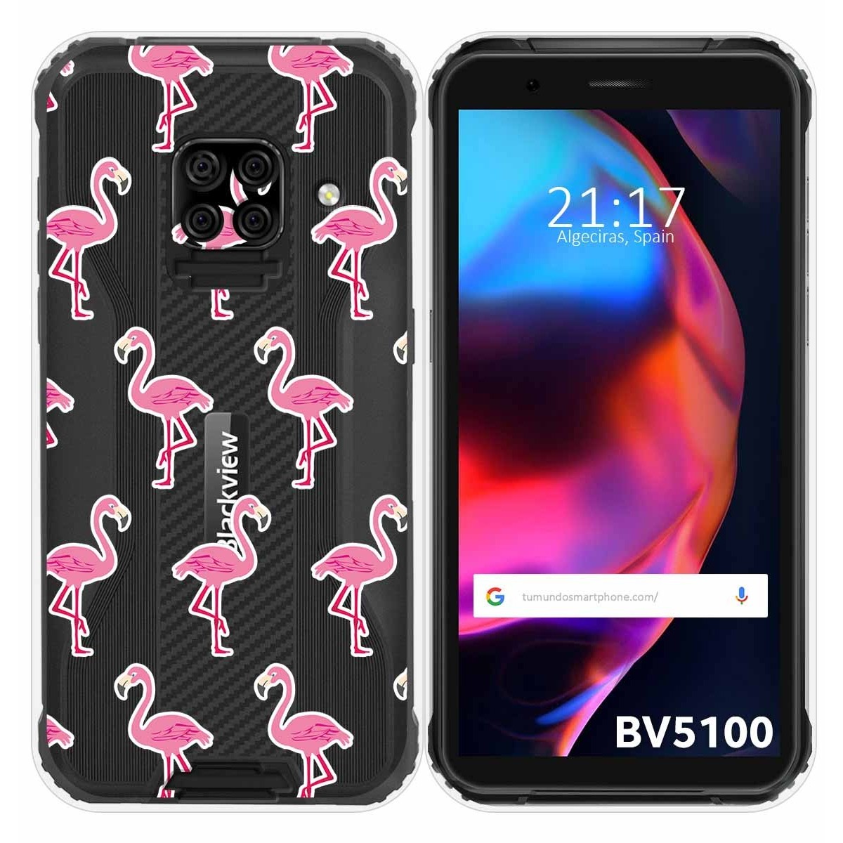 Funda Gel Transparente para Blackview BV5100 / BV5100 Pro diseño Flamenco Dibujos