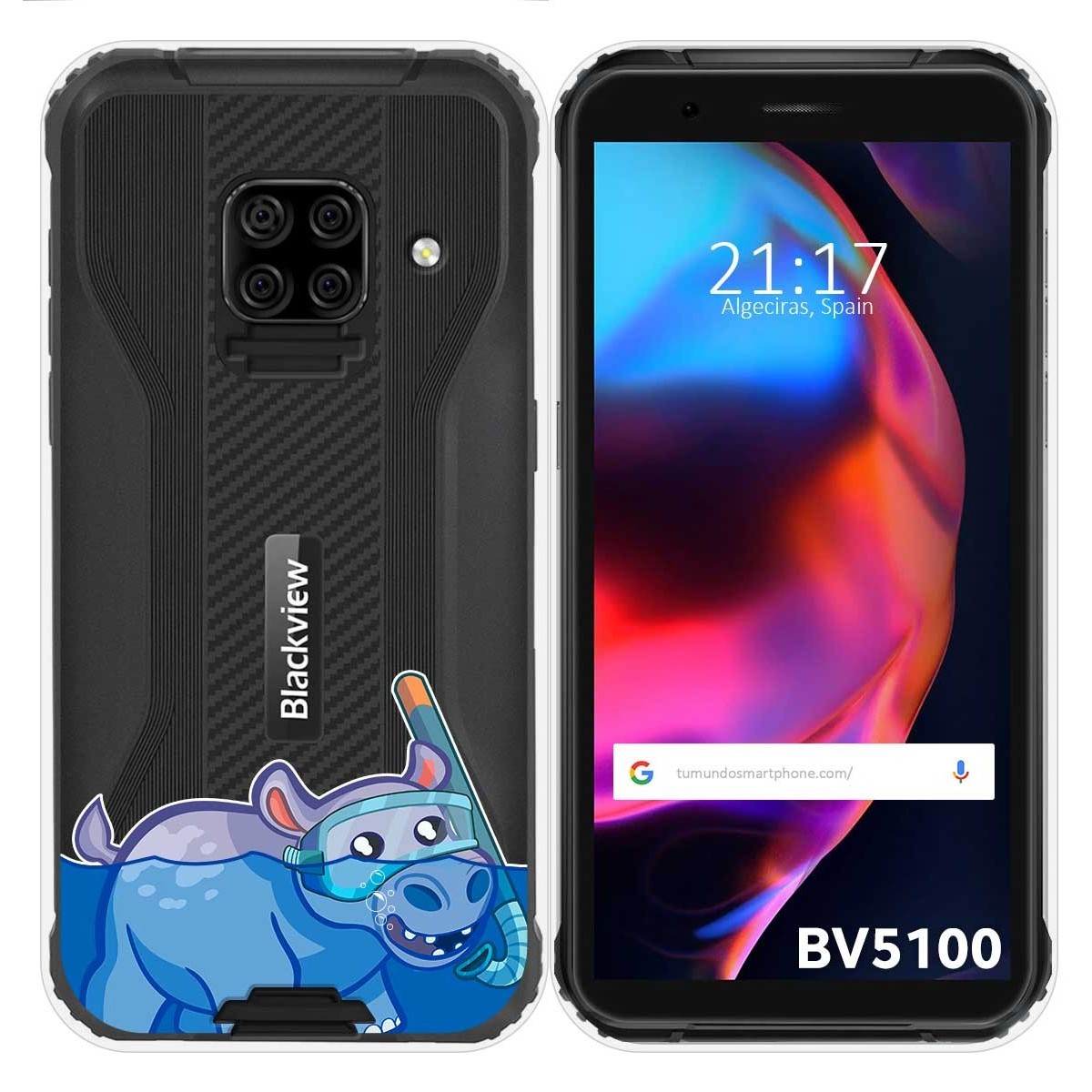 Funda Gel Transparente para Blackview BV5100 / BV5100 Pro diseño Hipo Dibujos