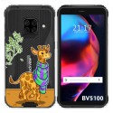 Funda Gel Transparente para Blackview BV5100 / BV5100 Pro diseño Jirafa Dibujos