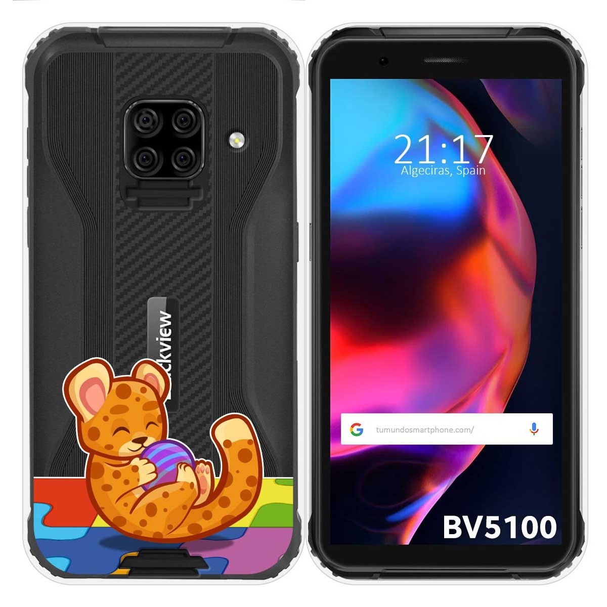 Funda Gel Transparente para Blackview BV5100 / BV5100 Pro diseño Leopardo Dibujos