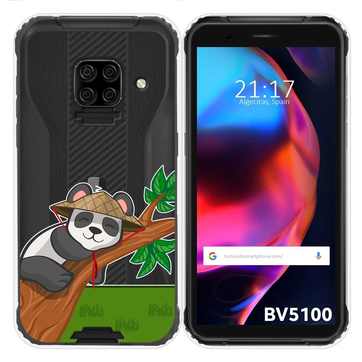 Funda Gel Transparente para Blackview BV5100 / BV5100 Pro diseño Panda Dibujos
