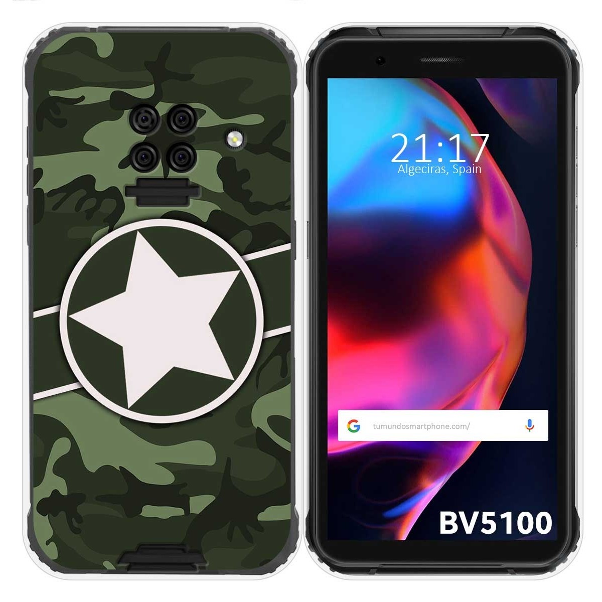 Funda Gel Tpu para Blackview BV5100 / BV5100 Pro diseño Camuflaje 01 Dibujos