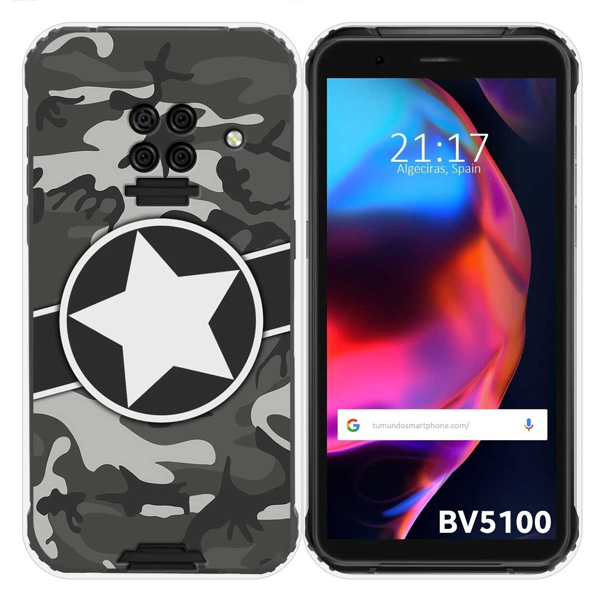 Funda Gel Tpu para Blackview BV5100 / BV5100 Pro diseño Camuflaje 02 Dibujos