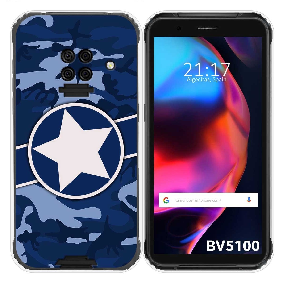 Funda Gel Tpu para Blackview BV5100 / BV5100 Pro diseño Camuflaje 03 Dibujos