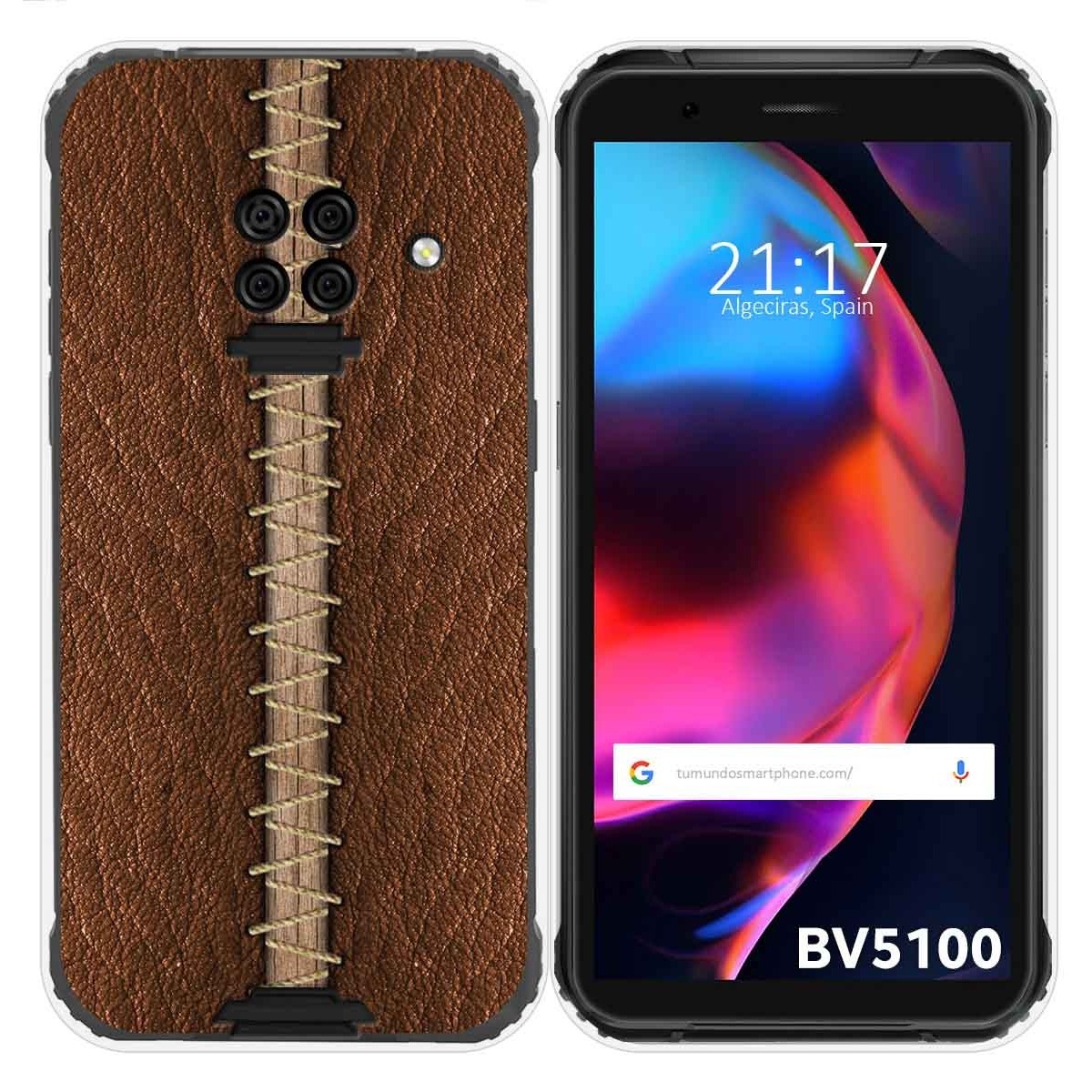 Funda Gel Tpu para Blackview BV5100 / BV5100 Pro diseño Cuero 01 Dibujos