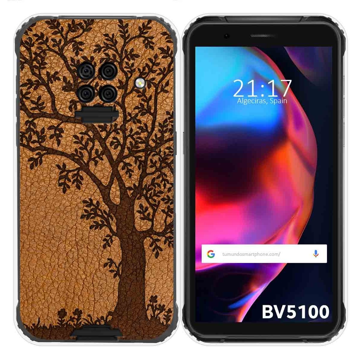Funda Gel Tpu para Blackview BV5100 / BV5100 Pro diseño Cuero 03 Dibujos