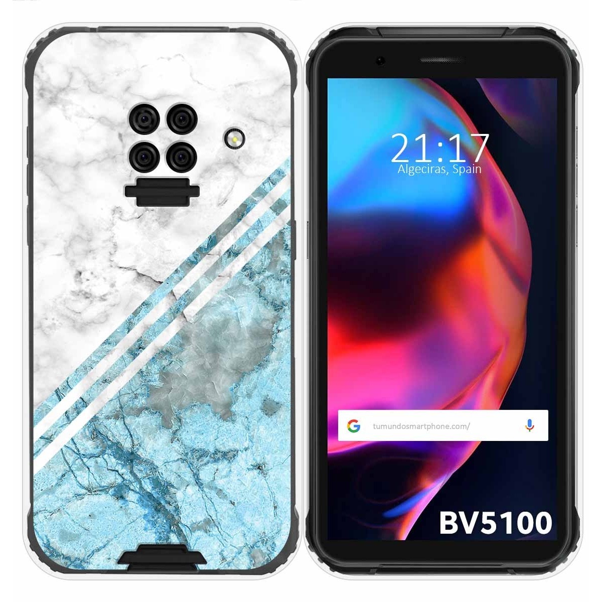 Funda Gel Tpu para Blackview BV5100 / BV5100 Pro diseño Mármol 02 Dibujos